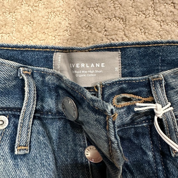 Everlane Way-High Jean Short in Marina Bay - Picture 4 of 5